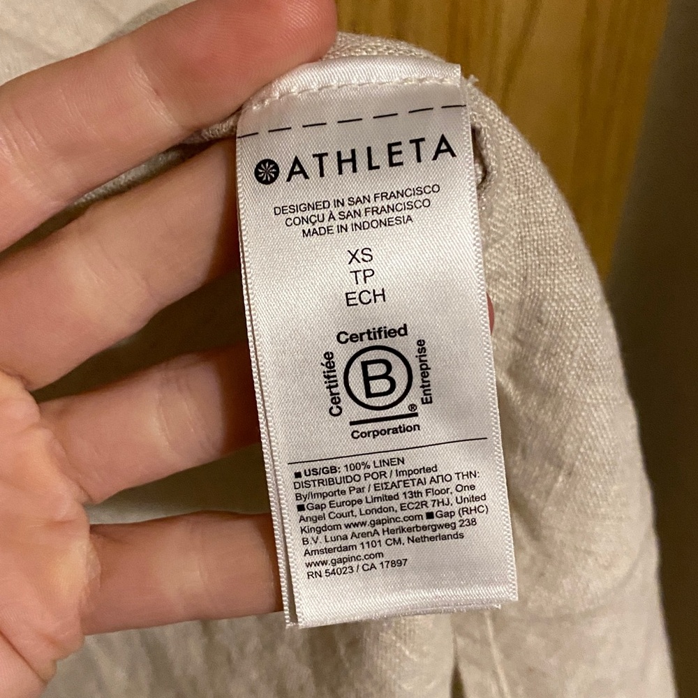 Athleta Retreat Linen Top XS - Picture 5 of 6